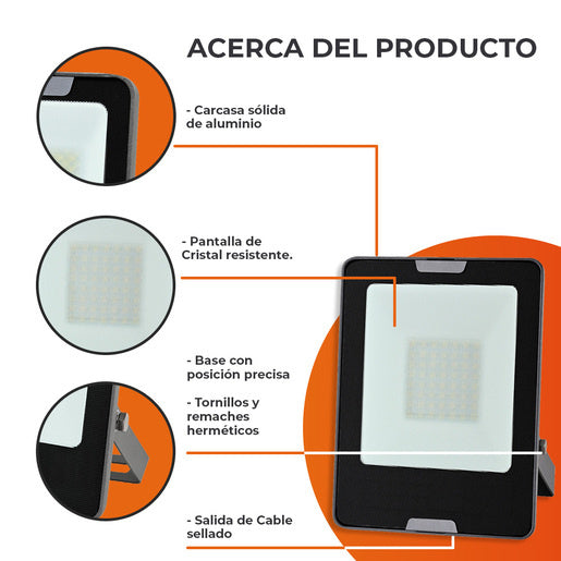 Reflector LED ZIBAL IV 50W Luz cálida suave 3000K