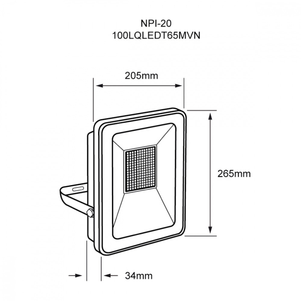 Reflector LED ZIBAL V 100W Luz fría 6500K