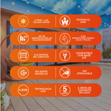 Guirnalda TECNOLITE Serie de 24 Luces LED 14,6 m, 24 W, Luz Cálida Suave 2700K