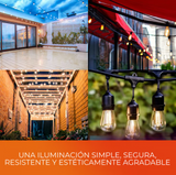 Guirnalda TECNOLITE Serie de 24 Luces LED 14,6 m, 24 W, Luz Cálida Suave 2700K