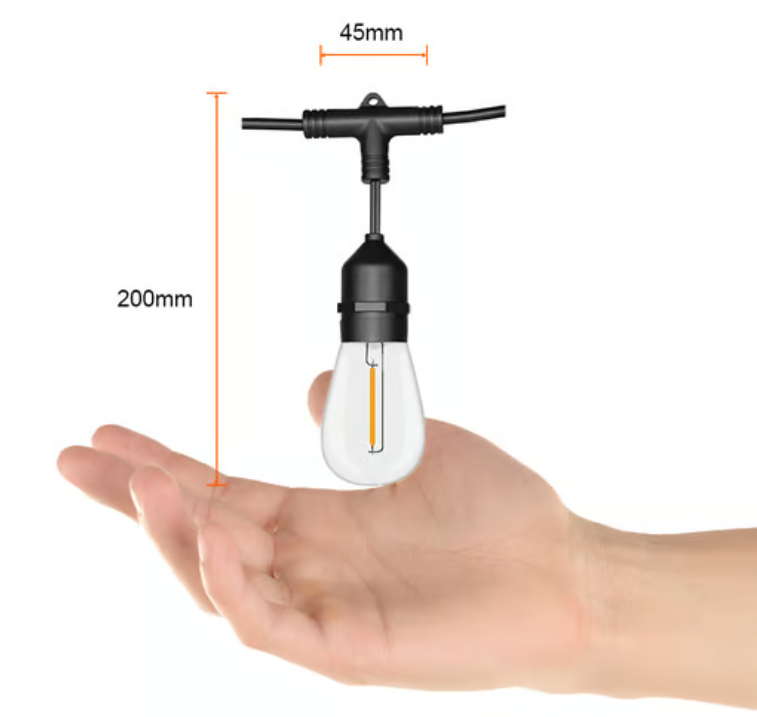 Guirnalda TECNOLITE Serie de 24 Luces LED 14,6 m, 24 W, Luz Cálida Suave 2700K