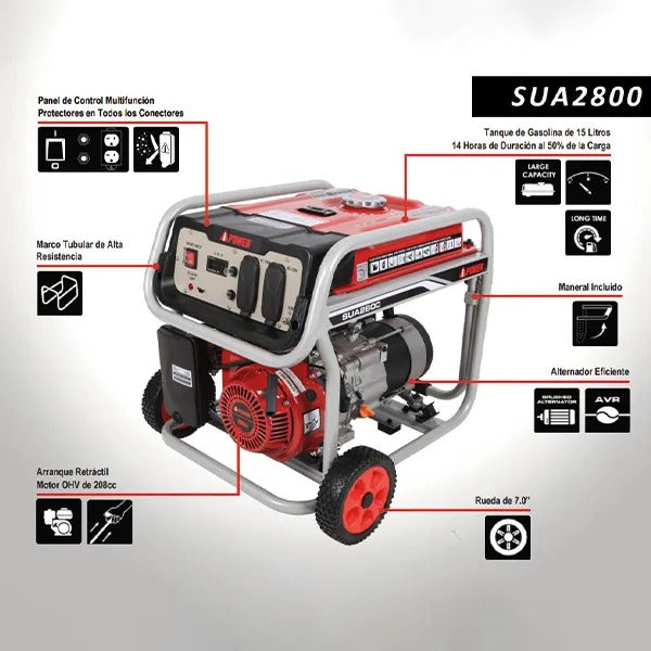 Generador AIPOWER SUA2800 208cc